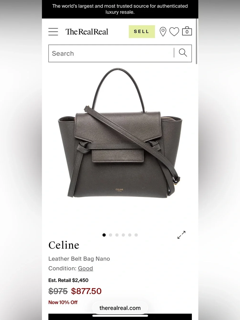 Celine Belt Bag Nano in Textured Leather
